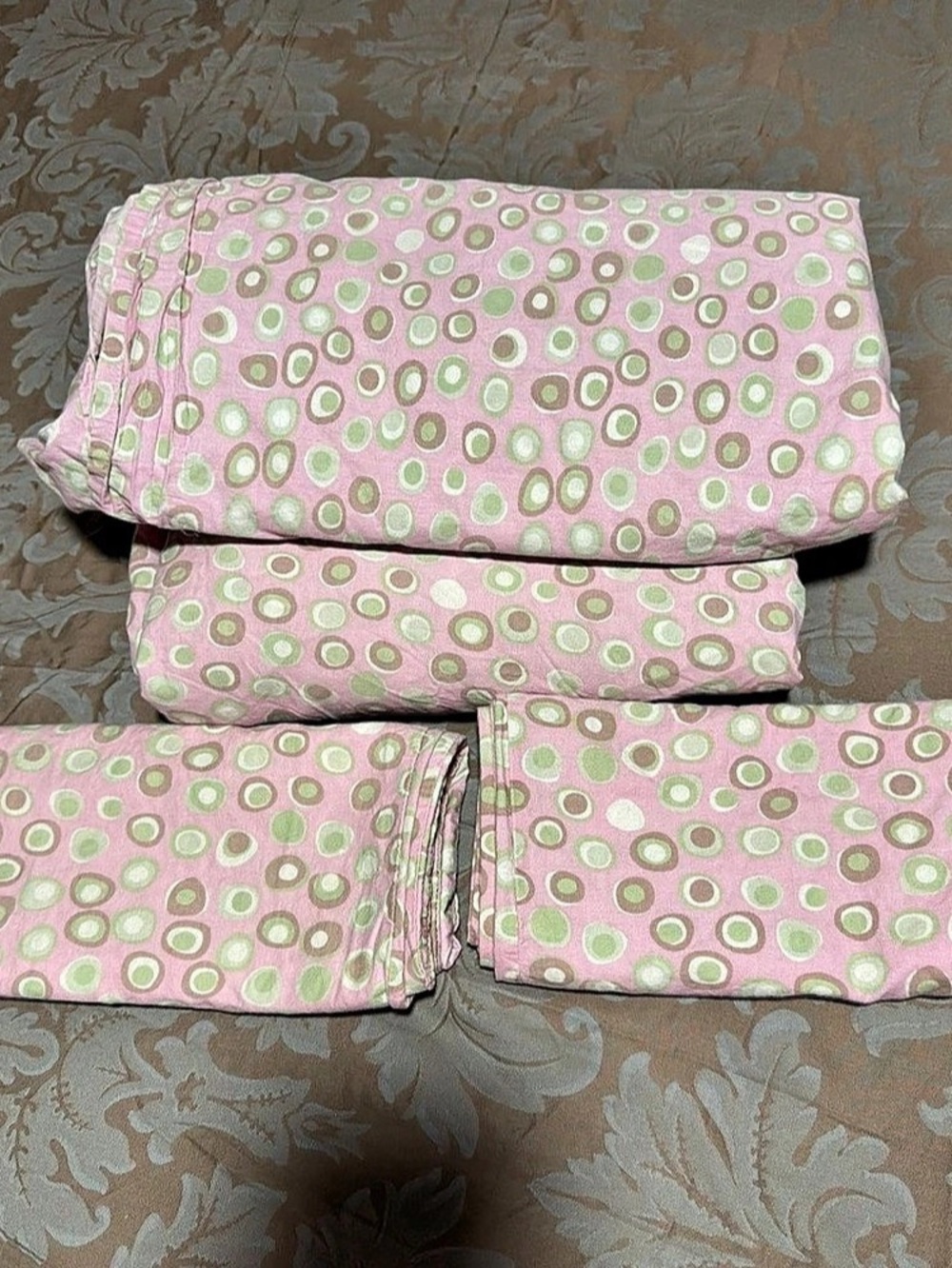 Pink & Green Polka Dot Baby Set